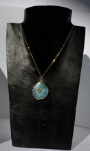 Load image into Gallery viewer, Aqua Blue Solar Quartz Necklace 14K (Gold Chain Included)