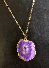Load image into Gallery viewer, Purple Solar Quartz Necklace