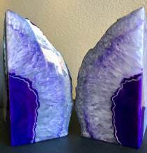 Load image into Gallery viewer, Purple Agate Bookend Pair