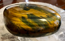 Load image into Gallery viewer, Blue Tiger Eye/ Hawk Eye Palm Stone P59