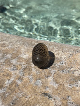 Load image into Gallery viewer, Smokey Quartz Shivalingum/Egg with Shri Yantra P2-56