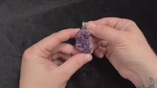 Load and play video in Gallery viewer, Amethyst Druzy Pendant With 925 Sterling Silver (A)