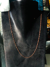 Load image into Gallery viewer, Rose Gold Plated Spiral Chain 18 Inch