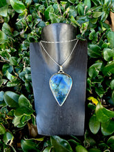 Load image into Gallery viewer, Large Teardrop Labradorite Pendant With 925 Sterling Silver