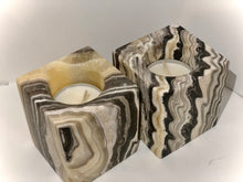 Load image into Gallery viewer, Zebra Phantom Calcite Candle Holder