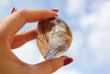 Load image into Gallery viewer, Smokey Quartz with Gold Rutile Palm Stone
