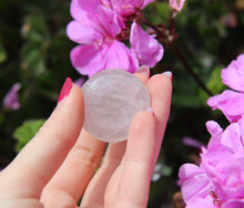 Load image into Gallery viewer, Raw green Sapphire on Rose Quartz Heart Chakra Opener
