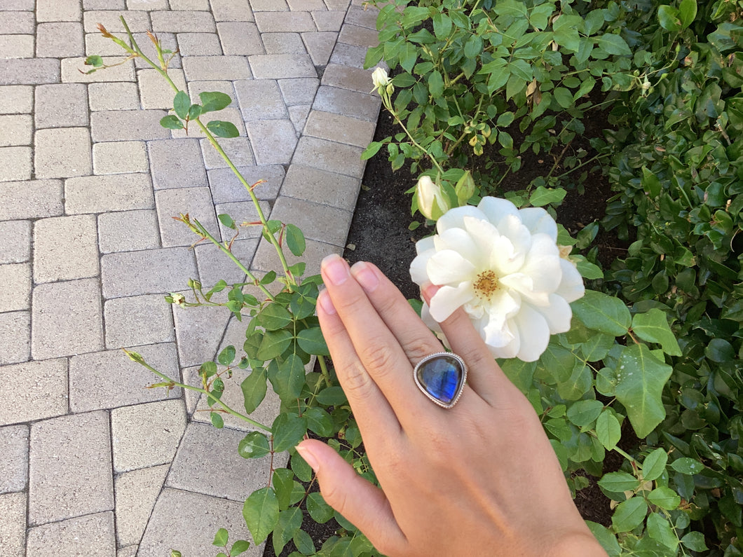 Labradorite ring size 10
