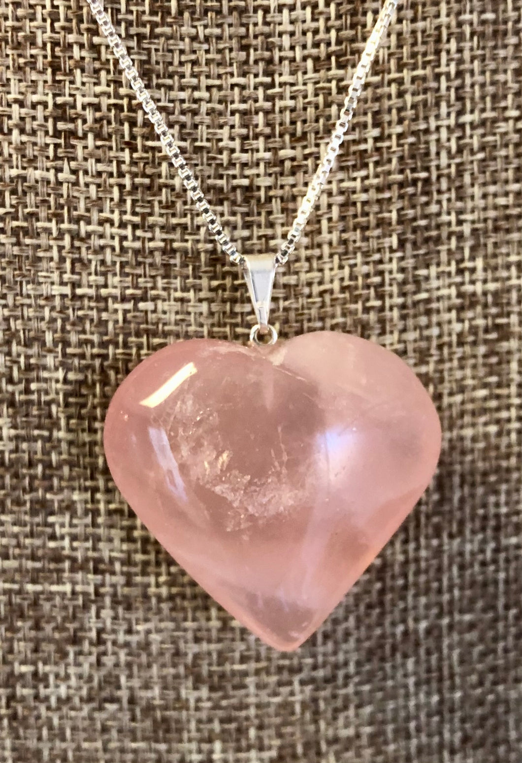 Rose Quartz Heart Pendant