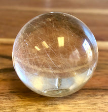 Load image into Gallery viewer, Quartz Sphere with Rutilates, P16
