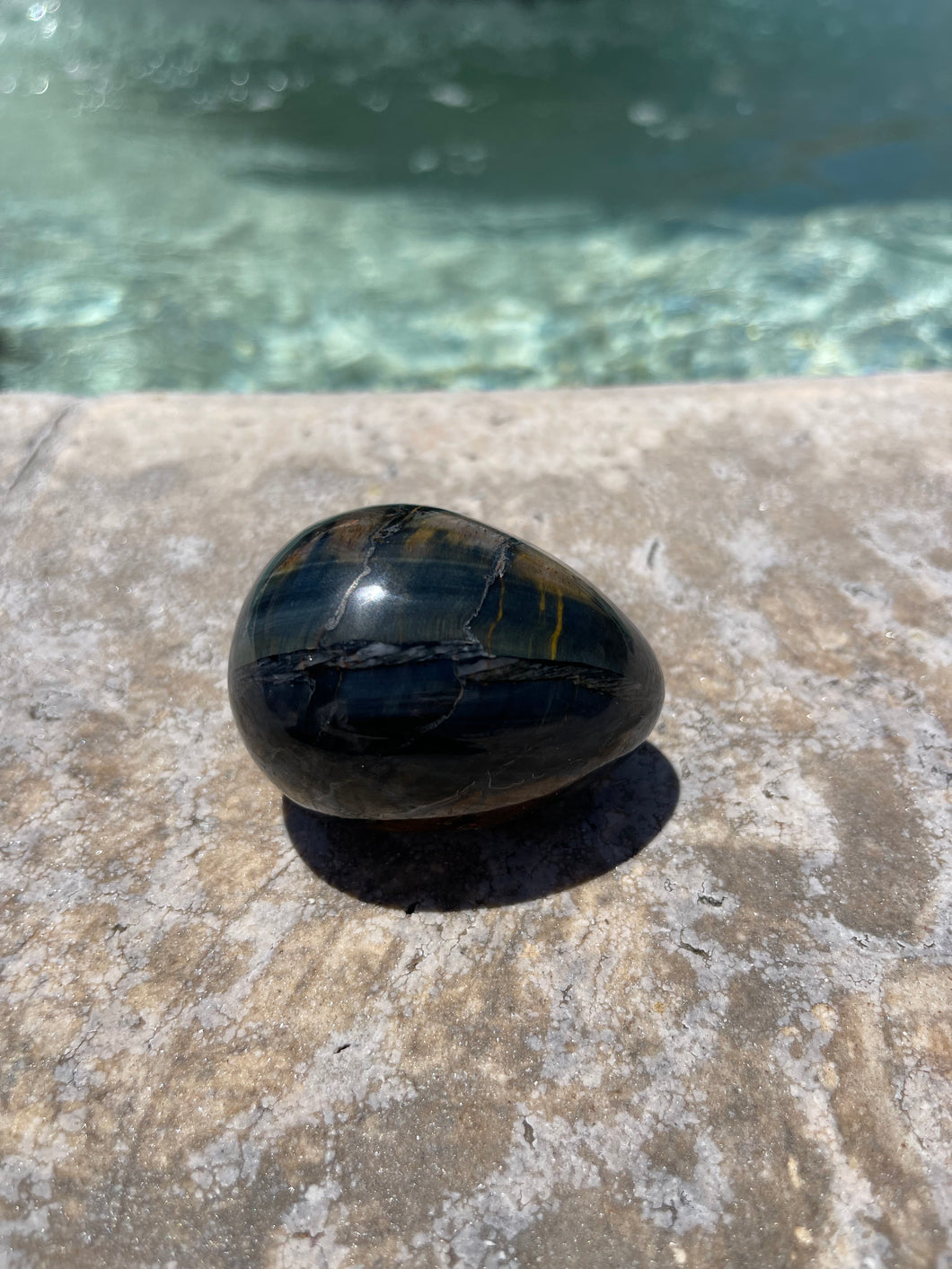 Hawk Eye or Blue Tiger Eye Egg P2-23