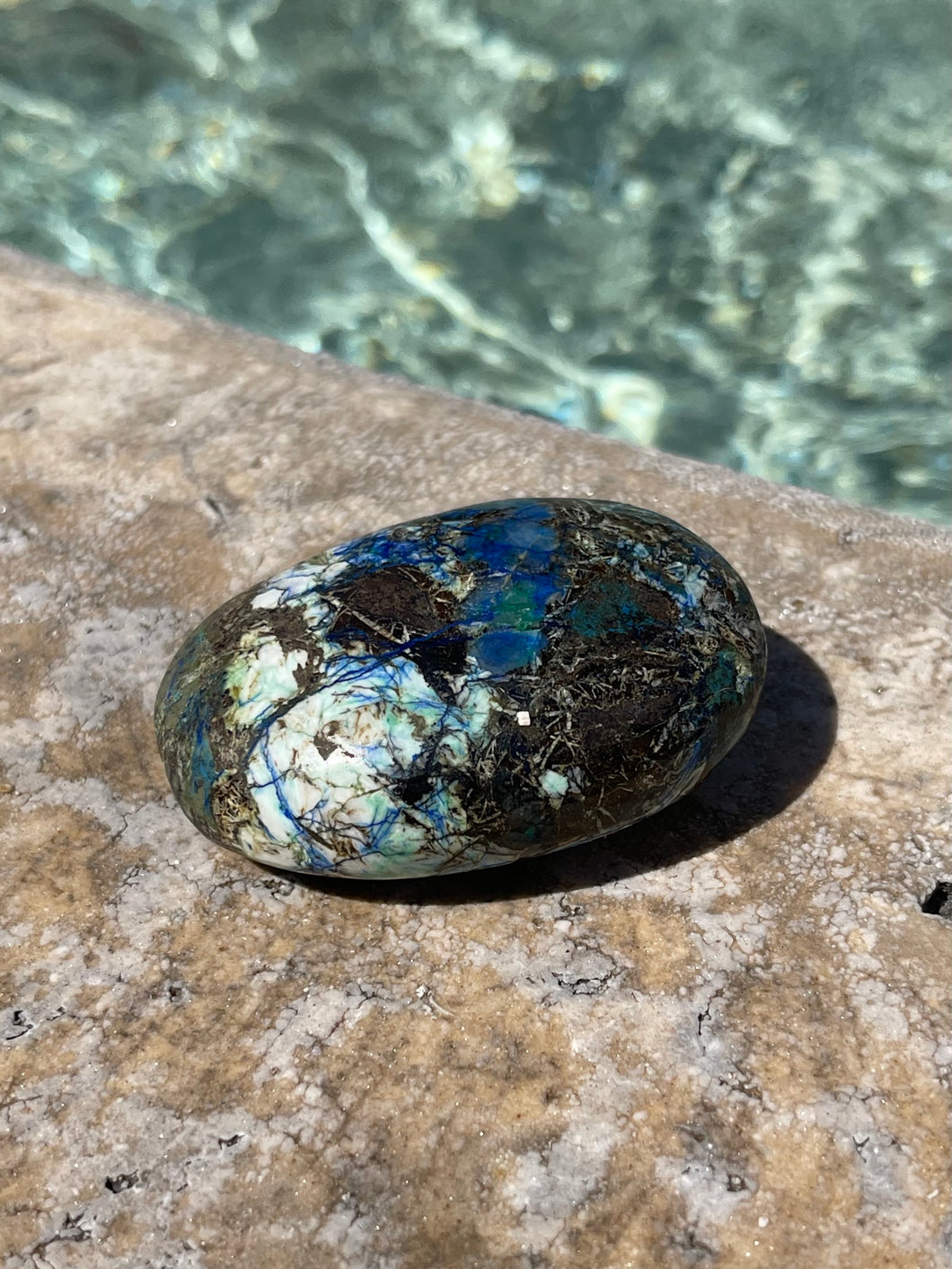 Azurite Malachite Palm Stone P2-31
