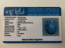 Load image into Gallery viewer, Rare Natural Blue Sapphire Corundum Gem Cut Unheated P2-2
