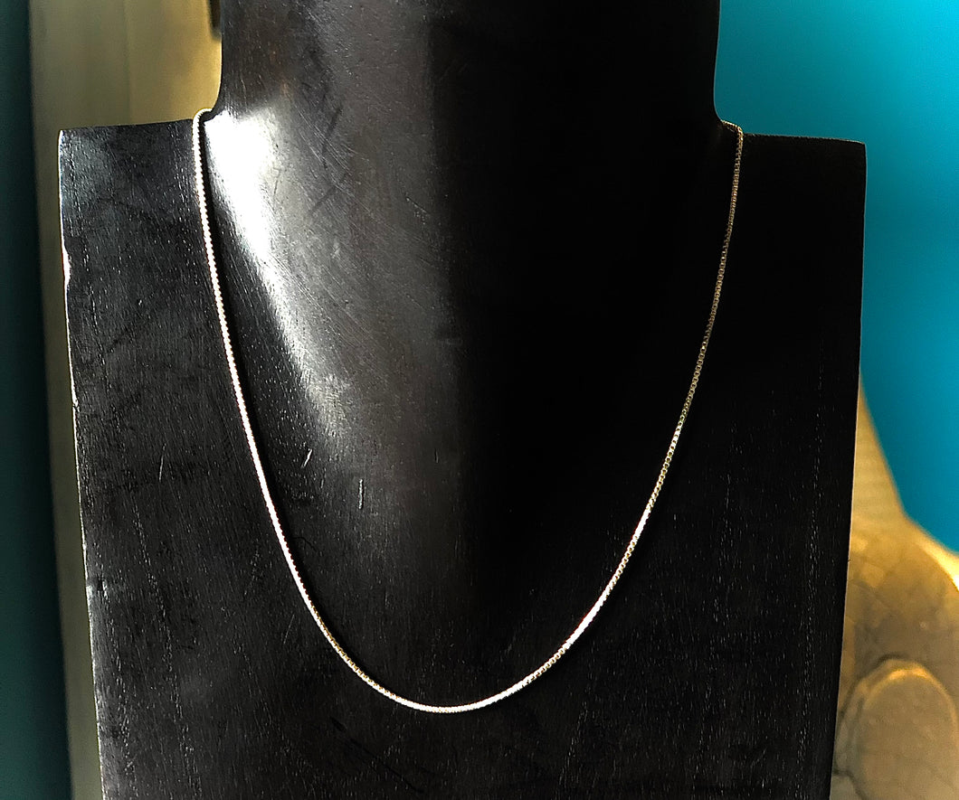 925 Sterling Silver Box Chain 14 Inch