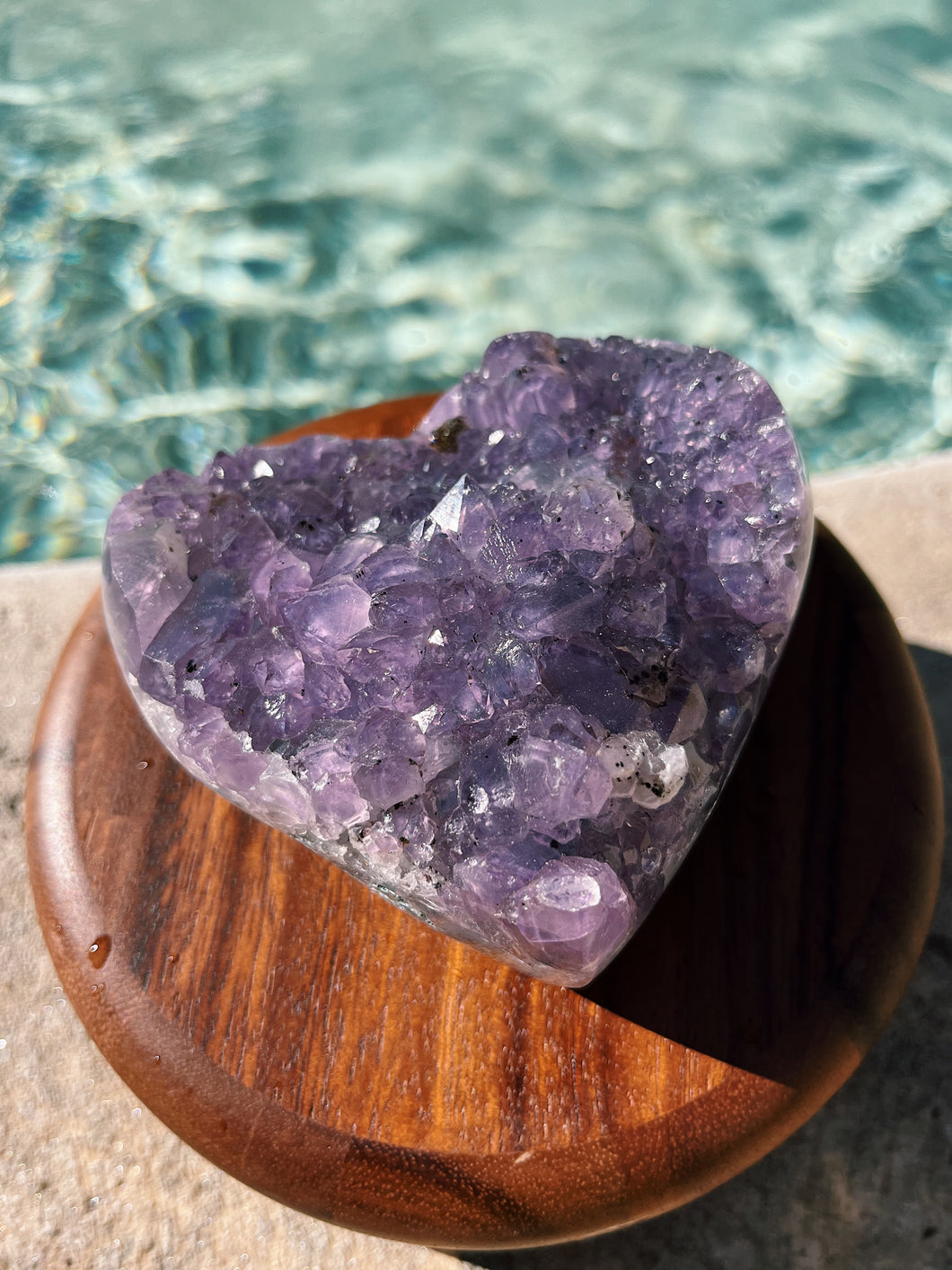Amethyst Heart 4 Inch (B)