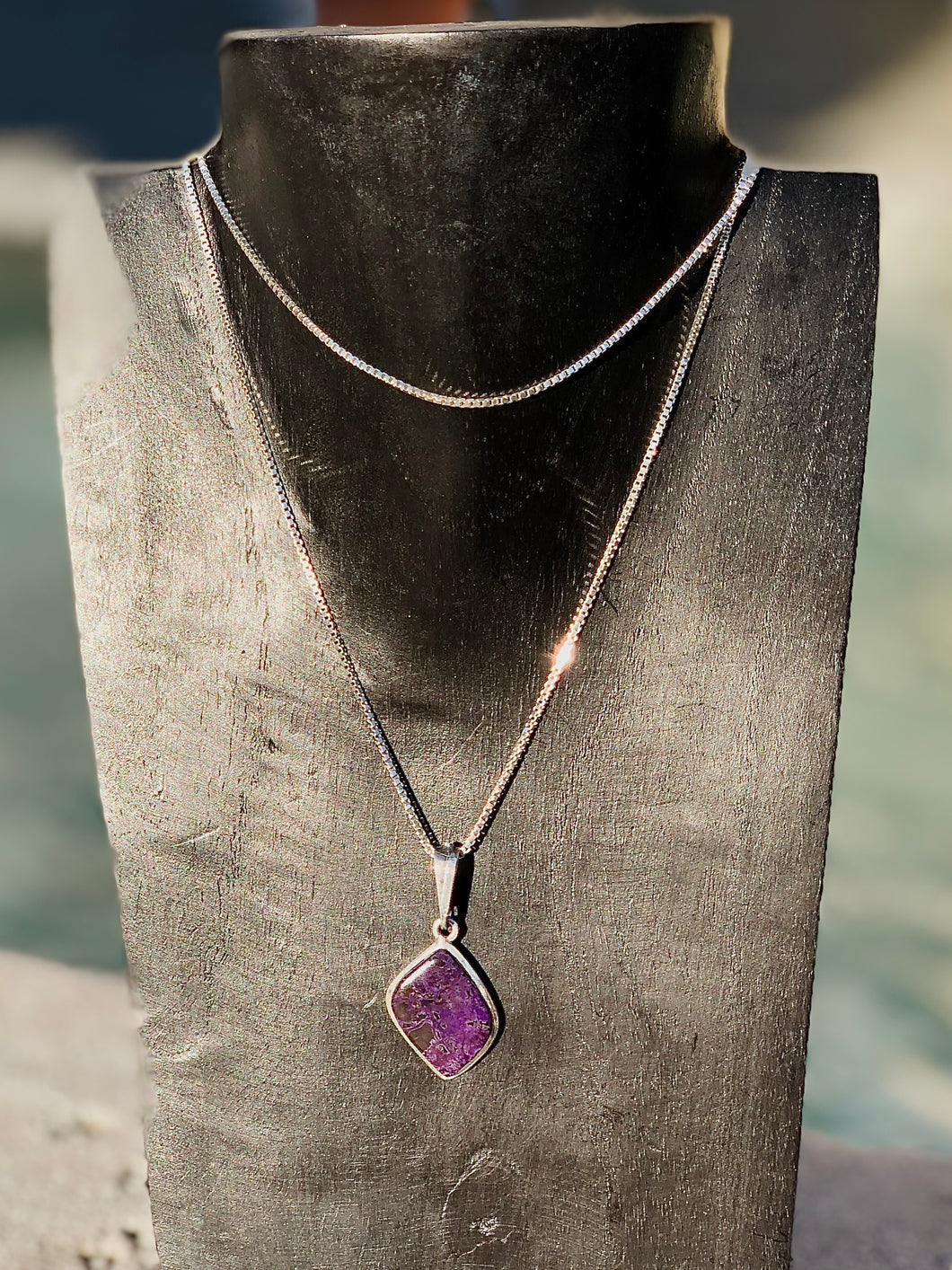 Sugilite Pendant With Sterling Silver