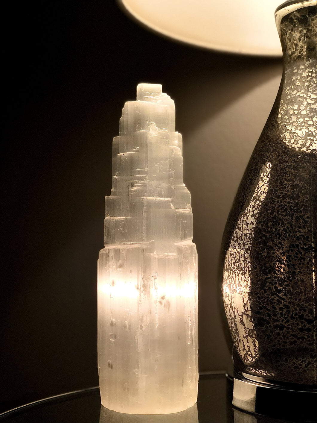Selenite Lamp Large